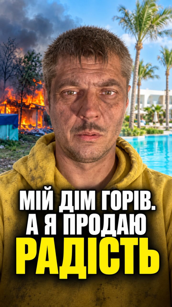Мій дім горів. А моя робота — продавати людям радість. Я Дмитро, український турагент. П’ять днів тому в мій дім прилеті…